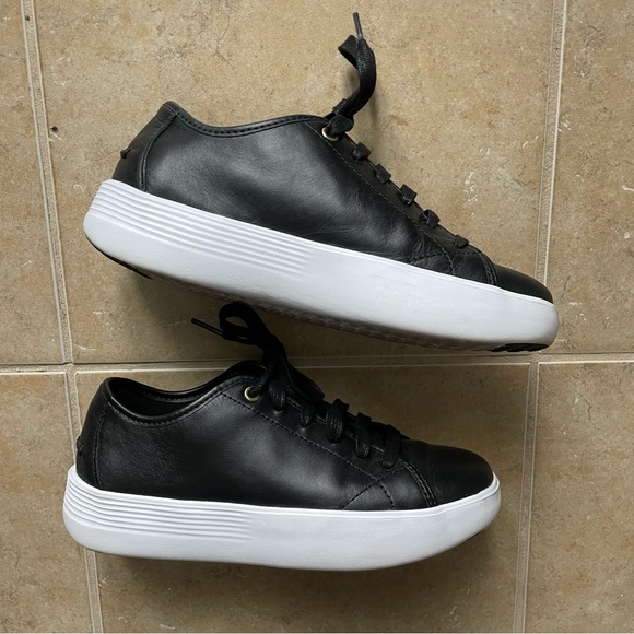 Cole Haan Grand Crosscourt Flatform Sneaker Black Size 7 - Picture 1 of 5